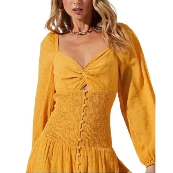 Astr Golden Long Sleeve Maxi Dress - Picture 8 of 9